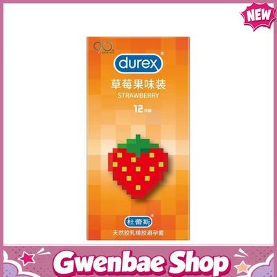 Bao cao su Durex Strawberry - Hương dâu, 56mm - Hộp 12 cái - Gwen Shop Chính Hãng