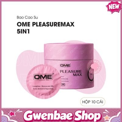 Bao Cao Su Kéo Dài Thời Gian Ome Pleasuremax 5in1 - Hộp 10 cái 377984 Chính Hãng - Gwen Shop Chính Hãng