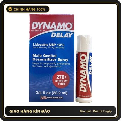 (Che Tên) Xịt Lâu Ra Cho Nam Dynamo Delay 22.2ml Hỗ Trợ 24/7