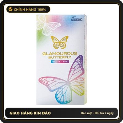 (Che Tên) Bao cao su nhiều chất bôi trơn Jex Glamorous Melty 10s - Nhật Bản Cao Cấp Bảo Đảm