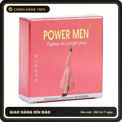 (Che Tên) Bao Cao Su Size Nhỏ Power Men Tighter Longer Hộp Trắng Kín