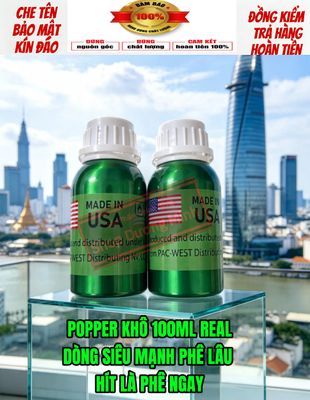 ( Real USA) Popper khô 100ml ,hàng chính hãng, cực mạnh, phê lâu,ko nhức đầu, ko bỏng mũi,giá sale
