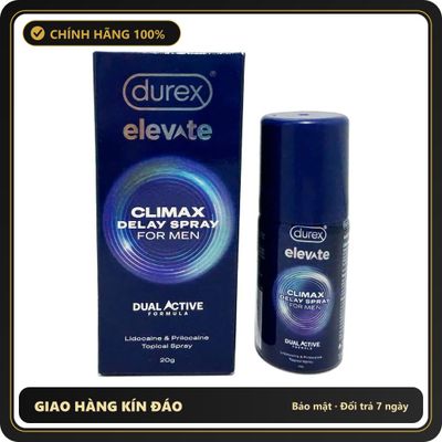 (Che Tên) Xịt Kéo Dài Cao Cấp Durex Climax Delay Spray For Men Chuẩn Auth