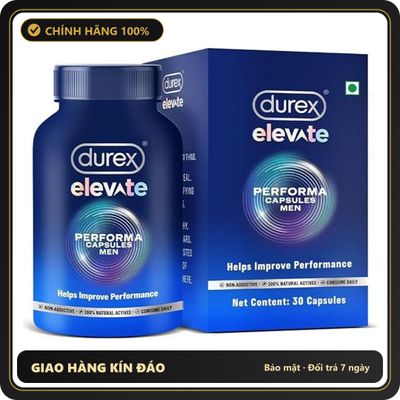 (Che Tên) Viên Uống Durex Elevate Performa Shilajit Dành Cho Nam Giới Cao Cấp Bảo Đảm