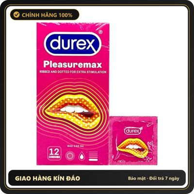 (Che Tên) Bao cao su Durex Pleasuremax – Gai & Gân tăng khoái cảm, chính hãng - Hàng Mới Về