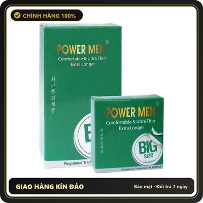 (Che Tên) Bcs Size Lớn Kéo Dài Thời Gian Power Men Ultra Thin Extra Longer Giao Nhanh Toàn Quốc