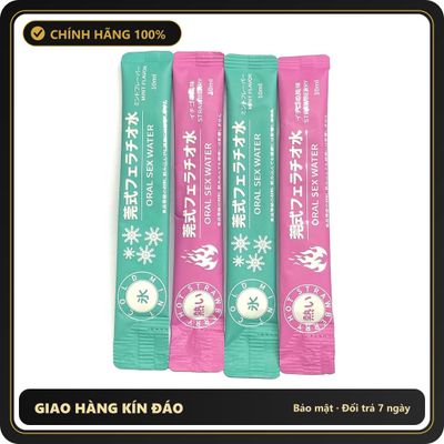 (Che Tên) Nước Tình Yêu Băng Hỏa Oral Sex Water Nhật Bản - 4 gói Giao Nhanh Toàn Quốc