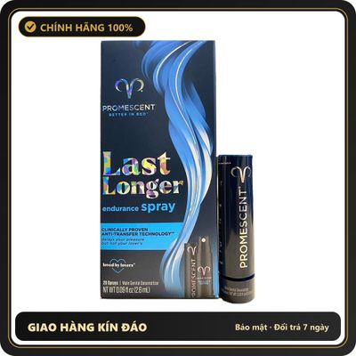 (Che Tên) Xịt cao cấp kéo dài thời gian nhập khẩu Mỹ Promescent Delay Spray Chuẩn Auth