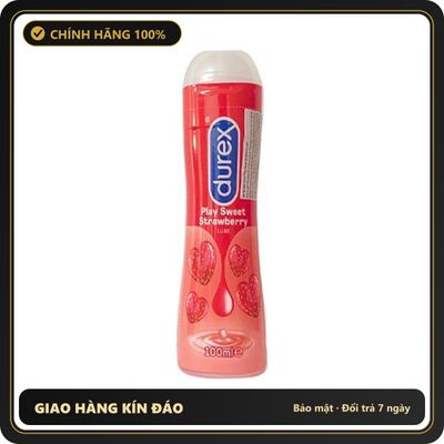 (Che Tên) Gel Bôi Trơn Hương Dâu Durex Play Strawberry - Thái Lan Hộp Trắng Kín
