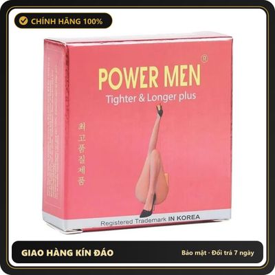 (Che Tên) Bao Cao Su Size Nhỏ Kéo Dài Power Men Tighter Longer Chuẩn Auth