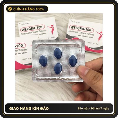 (Che Tên) Hộp 4 viên WELGRA - 100 - Kéo Dài Quan Hệ Hộp Trắng Kín