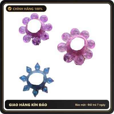 (Che Tên) Bộ 3 vòng đeo có gai mềm hỗ trợ nam giới Chuẩn Auth