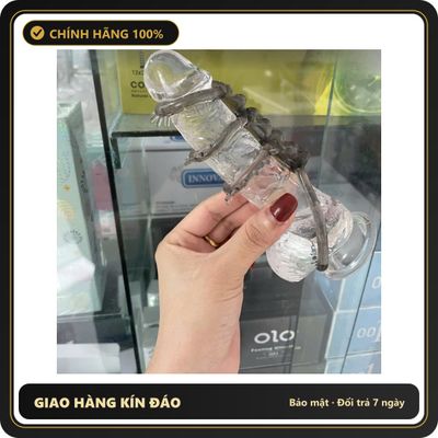 (Che Tên) Bao cao su đôn dên gân lưới hỗ trợ cuộc yêu, nâng cao khoái cảm Chuẩn Auth