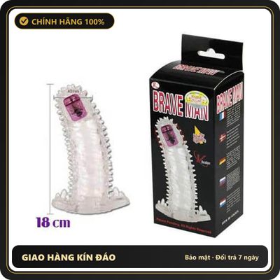 (Che Tên) Bao Cao Su Đôn Dên Cao Cấp Brave Man Gai Rung Đầu Cao Cấp Bảo Đảm