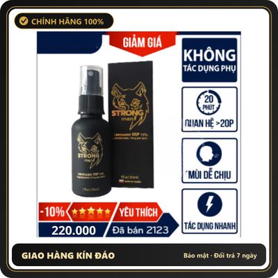 (Che Tên) Xịt Chống Xuất Tinh Sớm Strong Men 30ml – Bí Quyết Giữ Lửa Phòng The, Tăng Thời Gian Yêu Giao Nhanh Toàn Quốc