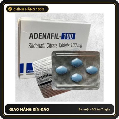 (Che Tên) Vỉ 4 Viên Uống Adenafil 100mg - Tăng Cường Phong Độ Chuẩn Auth