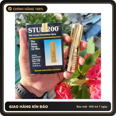 (Che Tên) Xịt Stud 200 – Xịt Kéo Dài Khoảnh Khắc Vàng Hộp Trắng Kín