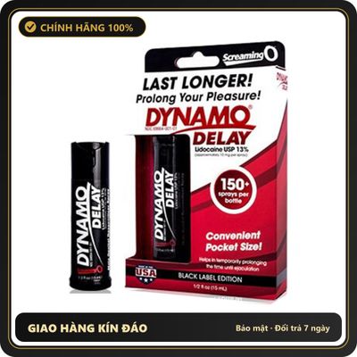 (Che Tên) Xịt Dynamo (Đen) Delay Black Label Edition – Xịt Hỗ Trợ Thăng Hoa Bền Bỉ Giao Nhanh Toàn Quốc