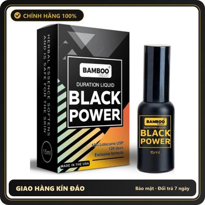(Che Tên) Xịt Bamboo (Đen) Delay Black Label Chính Hãng - Kéo Dài Thời Gian Quan Hệ Nhập Khẩu Từ USA Cao Cấp Bảo Đảm