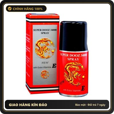 (Che Tên) Xịt Rồng Vàng Super Dooz 34000 Spray Đức 45ml - Xịt Cho Cuộc Yêu Hoàn Hảo - Hàng Mới Về