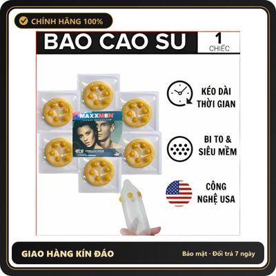 (Che Tên) 10 Cái Bao Cao Su 7 Bi Nổi Lớn MAXXMEN – Tăng Cường Khoái Cảm Và Thời Gian Quan Hệ Chuẩn Auth