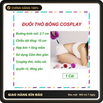(Che Tên) Đuôi Thỏ Y Tá Xinh Đẹp Inox Lông Mềm – Cosplay Siêu Đáng Yêu, Thăng Hoa Đam Mê Hộp Trắng Kín