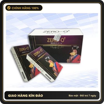(Che Tên) Bao Cao Su Nhật Bản ZERO-O2 Siêu Mỏng 0.02mm – Hộp 12 Chiếc - Hàng Mới Về