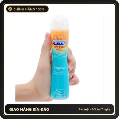 (Che Tên) Gel Bôi Trơn Durex Play Tingling 100ml – Mát Lạnh Bạc Hà, Tăng Cảm Giác Sảng Khoái - Hàng Mới Về