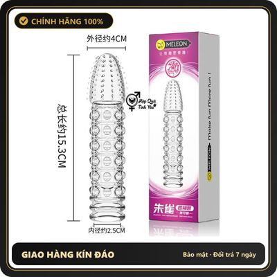 (Che Tên) Bao Cao Su Đôn Dên Meleon Rosefinch – Silicon Y Tế Siêu Mềm, Tăng Kích Thước 2-3cm & Hàng Trăm Gai Nhỏ Massage Tăng Khoái Cảm (Hộp 1 Cái) - Hàng Mới Về