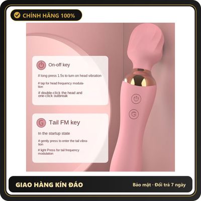 (Che Tên) Chày Rung Massage 2 Đầu Siêu Mạnh Sagan – Công Nghệ Mỹ Cao Cấp, Hỗ Trợ Thăng Hoa, Giảm Căng Thẳng Hiệu Quả Giao Nhanh Toàn Quốc