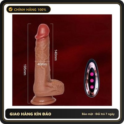 (Che Tên) Dương Vật Giả Chuyên Sâu Luxury – 48 Tần Số Xung Động & Thụt Xoay, Tích Hợp Tỏa Nhiệt, Silicon Y Tế Cao Cấp (Điều Khiển Từ Xa) Cao Cấp Bảo Đảm