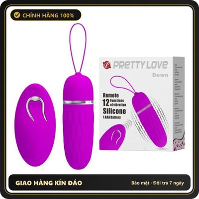 (Che Tên) Trứng Rung Không Dây Prettylove Dawn 12 Chế Độ – Thiết Kế Vân Lưới Nổi Kích Thích Điểm G (Chính Hãng Lybaile) Giao Nhanh Toàn Quốc