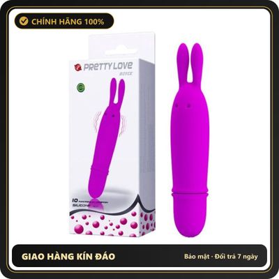 (Che Tên) Trứng Rung Mini Tai Thỏ Pretty Love Boyce Kích Thích Đa Điểm G – 10 Chế Độ Rung Cao Cấp (Hãng Lybaile) Chuẩn Auth