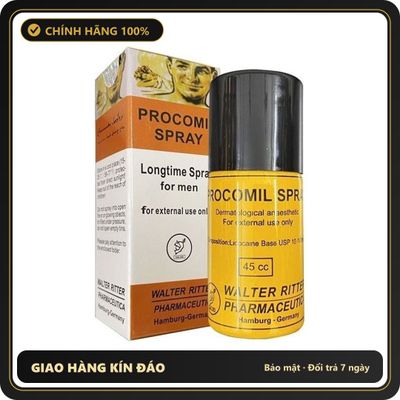 (Che Tên) Xịt Procomil Spray 45ml – Giải Pháp Kéo Dài Thời Gian Quan Hệ Chuẩn Đức (Mua 1 chai dùng cả năm) Bảo Mật Tuyệt Đối