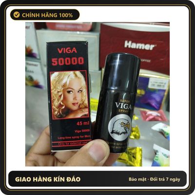 (Che Tên) Xịt Chính Hãng Viga 50000 – Xịt Kéo Dài Thời Gian Quan Hệ Chính Hãng Đức Loại 1 Hộp Trắng Kín