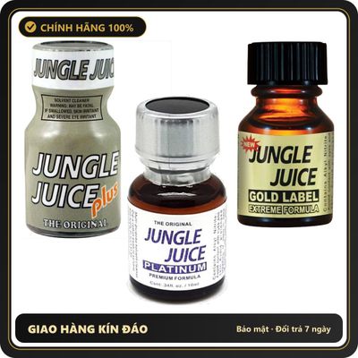 (Che Tên) Combo 3 lọ Popper Jungle Platinum (chai 10ml) Chuẩn Auth