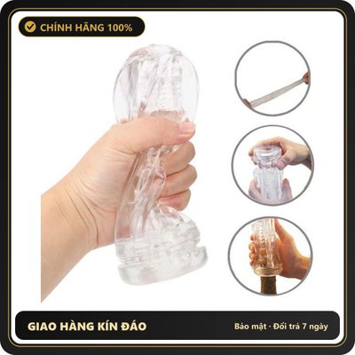 (Che Tên) Cốc âm đạo trần Silicone mềm dẻo trong suốt hỗ trợ cho nam [đổi tên khi giao] Bảo Mật Tuyệt Đối