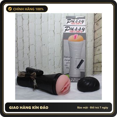 (Che Tên) Âm đạo giả ngụy trang đèn pin Pussy cao cấp 7 chế độ rung cho nam giới [đổi tên khi giao] Hộp Trắng Kín
