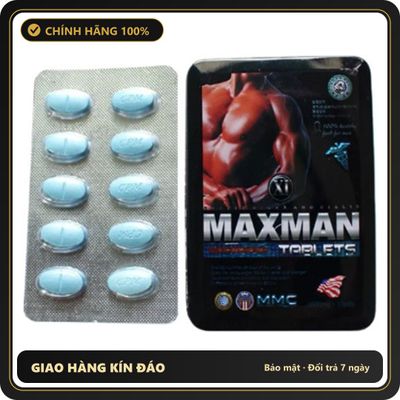(Che Tên) Hộp 10 viên Maxman chống xuất tinh sớm ở nam giới hiệu quả [đổi tên khi giao] Bảo Mật Tuyệt Đối