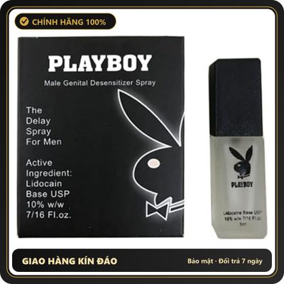 (Che Tên) Xịt kéo dài thời gian thỏ đen Playboy 5ml chính hãng Anh hiệu quả tốt Chuẩn Auth