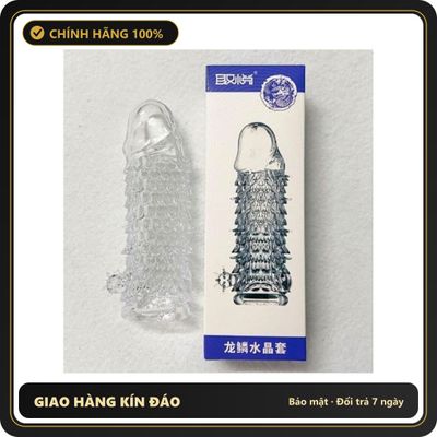 (Che Tên) Bao cao su đôn vảy cá silicone trong suốt mềm mại dùng nhiều lần [đổi tên khi giao] - Hàng Mới Về