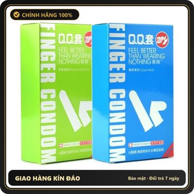 (Che Tên) Bao Cao Su Đeo Ngón Tay HBM QQ Kích Thích Cực Sướng Hộp 10 Cái Giao Nhanh Toàn Quốc