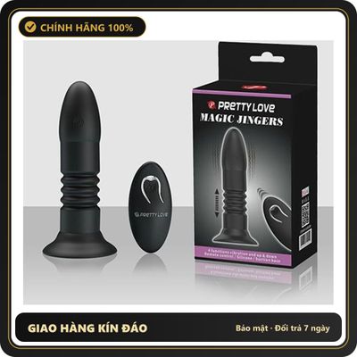 (Che Tên) Dụng cụ Massage Cửa Sau có rung Pretty Love Magic Jingers -Plug hậu môn có rung siêu kích thích Bảo Mật Tuyệt Đối