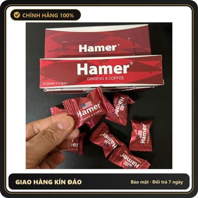 (Che Tên) Kẹo sâm ngậm hamer vị cà phê truyền thống chính hãng usa có cờ Hỗ Trợ 24/7