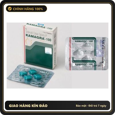 (Che Tên) Hộp xanh Ấn 4 viên Kama hỗ trợ phục hồi tốt ở nam che tên Chuẩn Auth