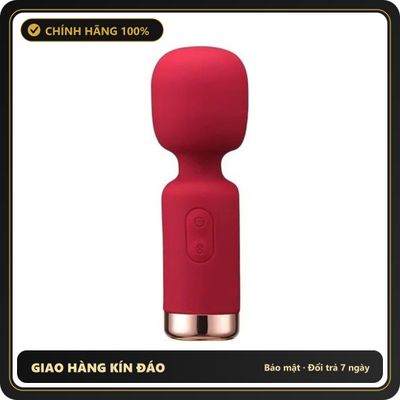 (Che Tên) Máy Rung Massage Silicone Mini Cao Cấp – Sạc Từ Tính USB, Kháng Nước IPX6, Tần Số Rung Mạnh Mẽ (Hộp 1 Gậy + Cáp Sạc) - Hàng Mới Về
