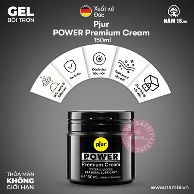 Kem Bôi Trơn Cao Cấp Pjur POWER Premium Cream chính hãng - dung tích 150ml, dùng được cho hậu môn, dịu nhẹ an toàn cho da - giao hàng che tên kín đáo