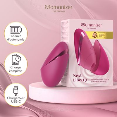 Máy Bú Hút Âm Vật Womanizer Next Liberty chính hãng - chất liệu an toàn cho da, dễ vệ sinh, êm ái khi dùng - giao hàng che tên kín đáo
