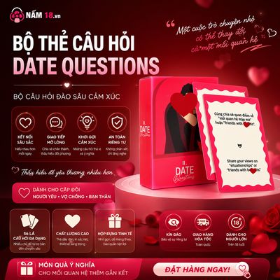 Bộ Thẻ Bài Tình Yêu Questions Date | Lever chính hãng - chất liệu an toàn cho da, dễ vệ sinh, êm ái khi dùng - giao hàng che tên kín đáo