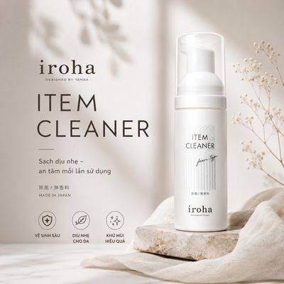 Dung Dịch Vệ Sinh Đồ Chơi Iroha Item Cleaner Dạng Bọt chính hãng - chất liệu an toàn cho da, dễ vệ sinh, êm ái khi dùng - giao hàng che tên kín đáo